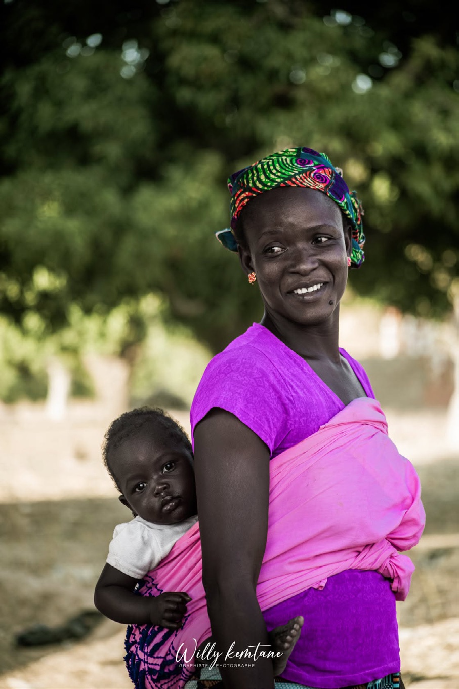 Portrait d'une mère et son enfant, Mali